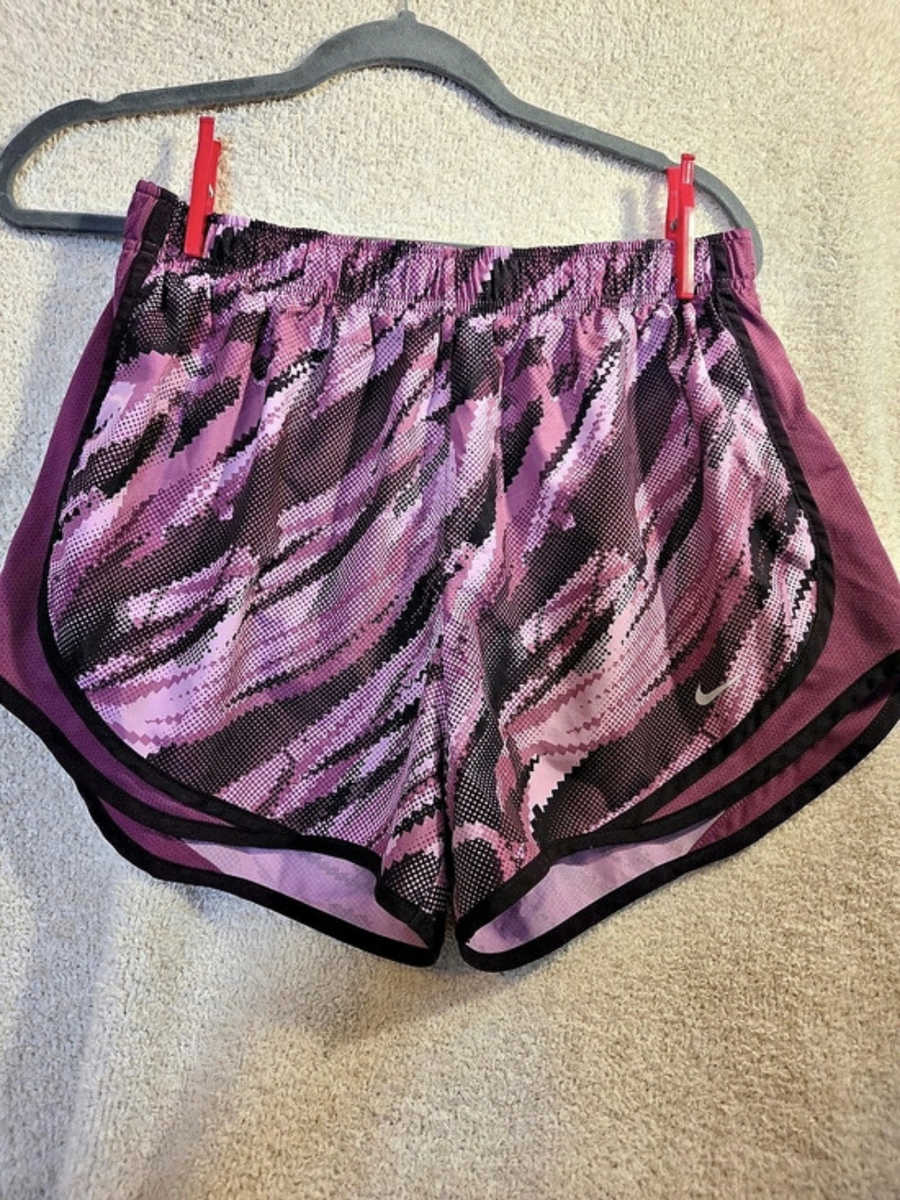 Nike L Dri-FIT Tempo Running Shorts, Pink & Black
